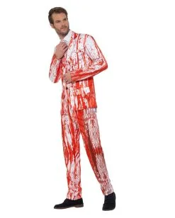 Blutiger Anzug Mit Krawatte -Halloween Kostüme Herren Verkäufe blutiger anzug mit krawatte kostuemanzug mit blutspritzer fuer halloween blood drip suit 35779 3