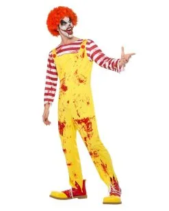 Blutiger Killer Clown Kostüm -Halloween Kostüme Herren Verkäufe blutiger killer clown kostuem horrorclown verkleidung halloween kreepy clown costume 35777 3