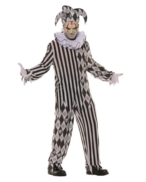 Evil Harlekin Kostüm -Halloween Kostüme Herren Verkäufe evil harlekin kostuem horrorclown verkleidung halloween harlequin costume 26627