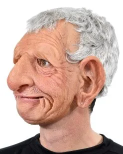 Großvater Papa Vollkopf Maske Mit Haaren -Halloween Kostüme Herren Verkäufe grossvater maske mit haaren opa maske mit haaren alter mann maske grandpa mask 37862 03