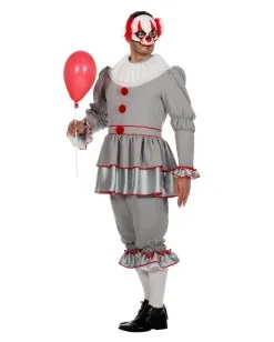 Horror Clown Herren Kostüm -Halloween Kostüme Herren Verkäufe horror clown herren kostuem killerclown vintage verkleidung maenner halloween kostuem clown 36454 2
