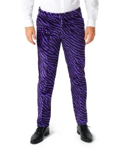 Pimp Faux Fur Zebra Anzug - Suitmeister -Halloween Kostüme Herren Verkäufe pimp faux fur purple suitmaster opposuite anzug suitmeister kostuem anzug zebra fell anzug 54383 4