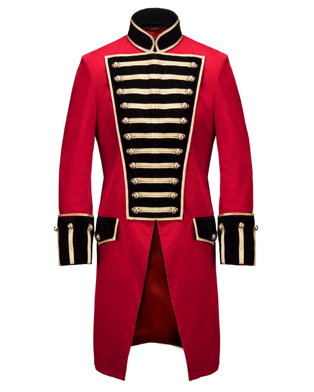 Rote Military Jacke Mit Goldborte 5 Rote Military Jacke Mit Goldborte – Bild 5