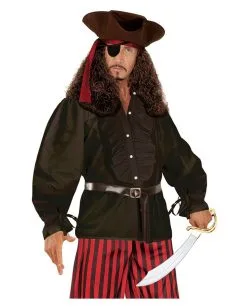 Schwarzes Rüschenhemd Mit Knöpfen 9 Schwarzes Rüschenhemd Mit Knöpfen -Halloween Kostüme Herren Verkäufe schwarzes rueschenhemd mit knoepfen zorro hemd piratenhemd seeraeuberhemd 25594 4
