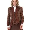 Steampunk Aristokrat Herren Mantel Braun