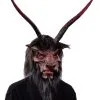 Gehörnte Krampus Maske Mit Kunstfell