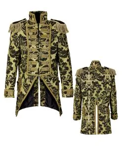 Venezianischer Militärfrack Gold-schwarz -Halloween Kostüme Herren Verkäufe venezianischer militaerfrack schwarz gold herrenfrack uniformkostuem bild4 27472