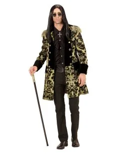 Venezianischer Frack Schwarz-gold 6 Venezianischer Frack Schwarz-gold -Halloween Kostüme Herren Verkäufe venezianischer piratenfrack gold schwarz parade coat gold black bild3 27154