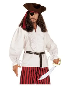Weißes Rüschenhemd Mit Knöpfen -Halloween Kostüme Herren Verkäufe weisses rueschenhemd mit knoepfen karnevalshemd piratenhemd seeraeuberhemd 25592 4